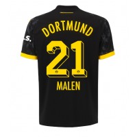 Koszulka piłkarska Borussia Dortmund Donyell Malen #21 Strój wyjazdowy 2023-24 tanio Krótki Rękaw